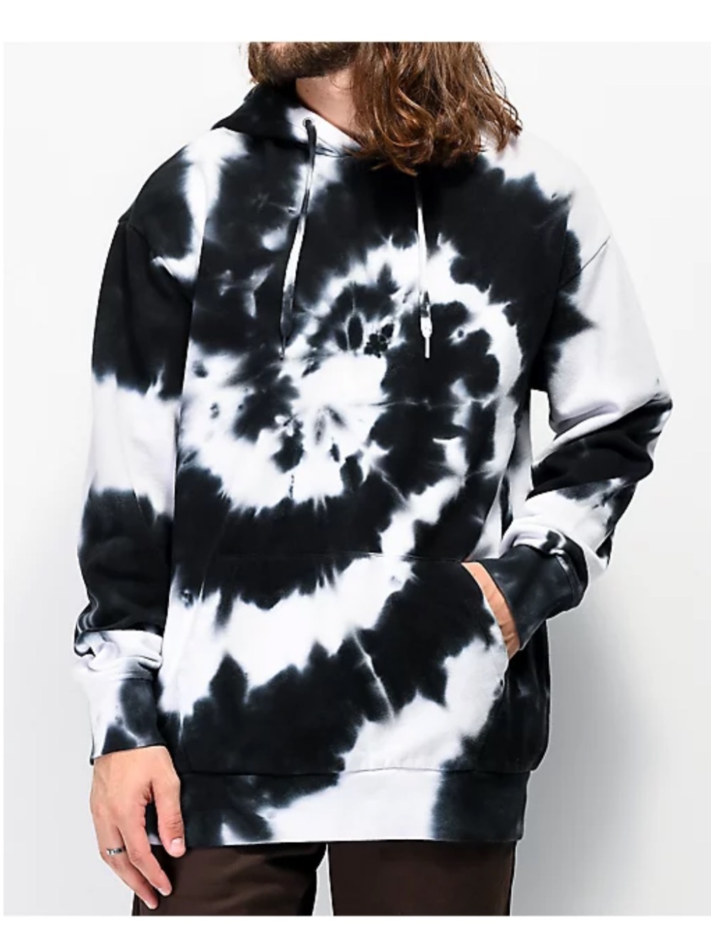 Zine Castle Black & White Tie Dye Hoodie